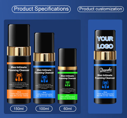 100% Natural Herbs Men Intimate Wash Set for Private Label and Anti-Microbial Benefits
