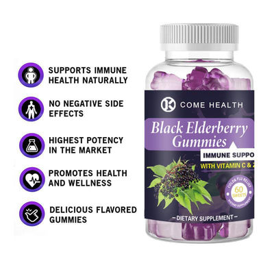 Product Specification 60 Vegan Gummies/bottle Sea Moss Black Seed Oil Ashwagandha Gummies