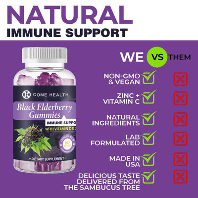 Product Specification 60 Vegan Gummies/bottle Sea Moss Black Seed Oil Ashwagandha Gummies