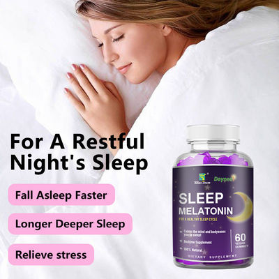 Private Label Melatonin Gummies for Better Sleep and Relaxation 24 Months Shelf-Life