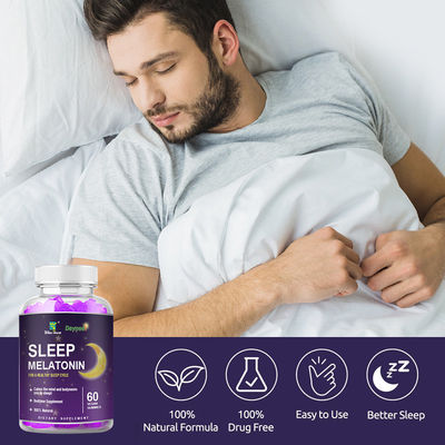 Private Label Melatonin Gummies for Better Sleep and Relaxation 24 Months Shelf-Life