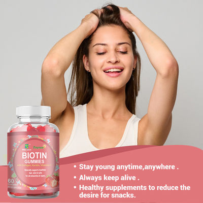 Private Label Biotin Gummies Hair Skin and Nails Vitamins Biotin Supplement Gummy Candy