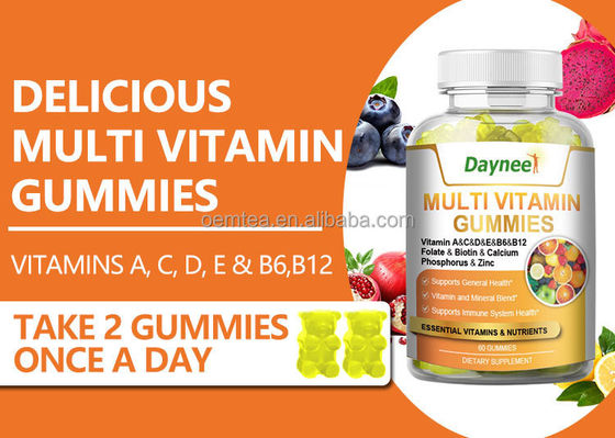 60 Gummies Multi Vitamin Private Label Health Food Supplement for BOOST IMMUNE SYSTEM