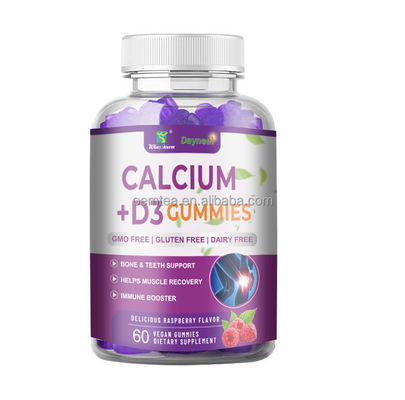 24 Months Shelf Life Calcium D3 Vitamin Magnesium Gummies for Bone Development Support