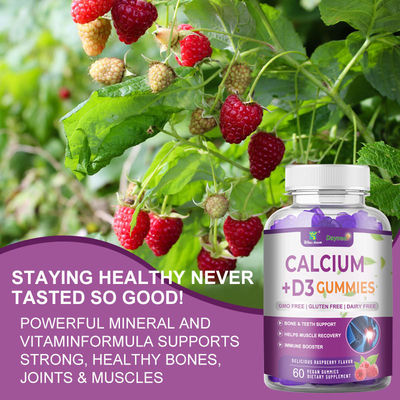 24 Months Shelf Life Calcium D3 Vitamin Magnesium Gummies for Bone Development Support