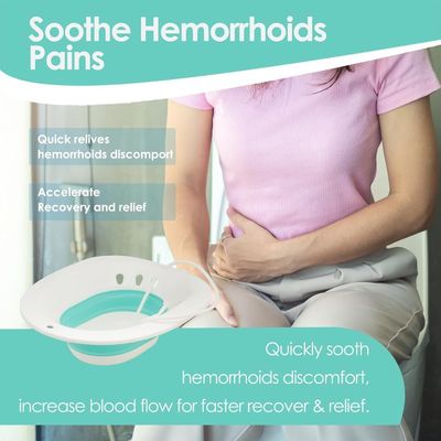 Women Health Foldable Sitz Bath for Toilet Seat Hemorrhoids Postpartum Care Basin