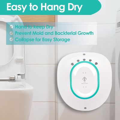 Women Health Foldable Sitz Bath for Toilet Seat Hemorrhoids Postpartum Care Basin