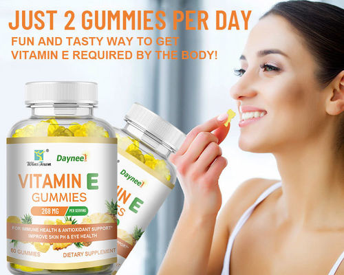 Vegan Collagen Vitamin C E Skin Whitening L-Glutathione Gummies for Brighter Skin