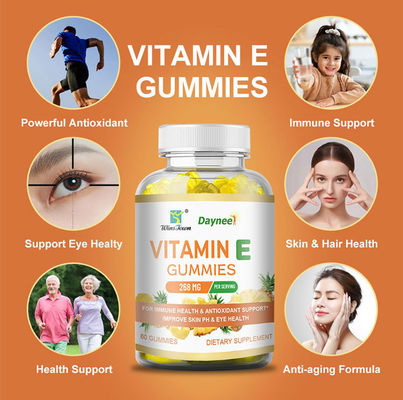 Vegan Collagen Vitamin C E Skin Whitening L-Glutathione Gummies for Brighter Skin