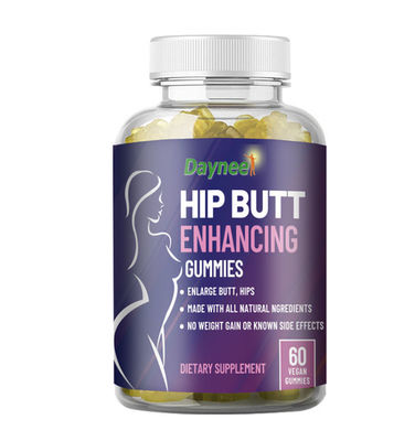 Private Label Vegan Gummy Buttock Pills for Women's Body Shaping 36 Months Shelf Life