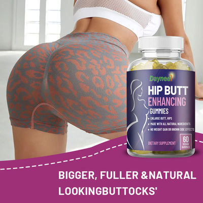 Private Label Vegan Gummy Buttock Pills for Women's Body Shaping 36 Months Shelf Life