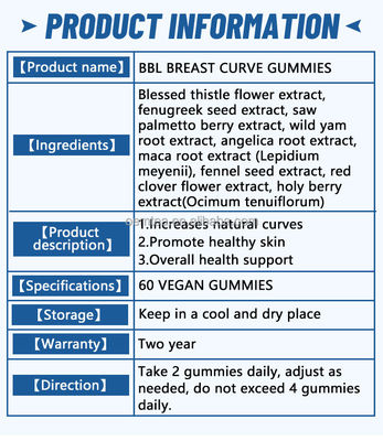 BBL Breast Curve Gummies Natural Butt Enlargement with Ashwagandha 36 Months Shelf Life
