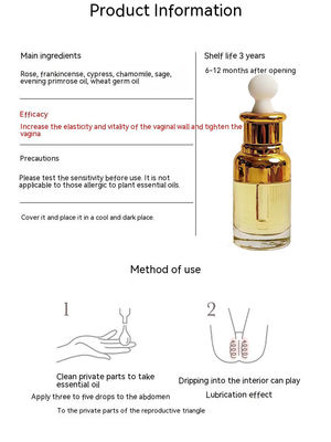 Female Vulva Private Parts Essential Rose Oil 30ml N.W. Ingredients Natural Herbs