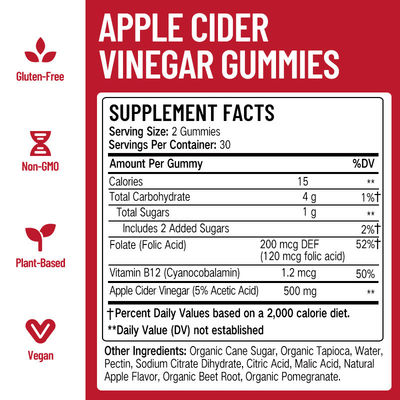 Get Your Daily Dose of 3g*60 Hemostyptic Apple Cider Vinegar Gummy Candy for Wellness