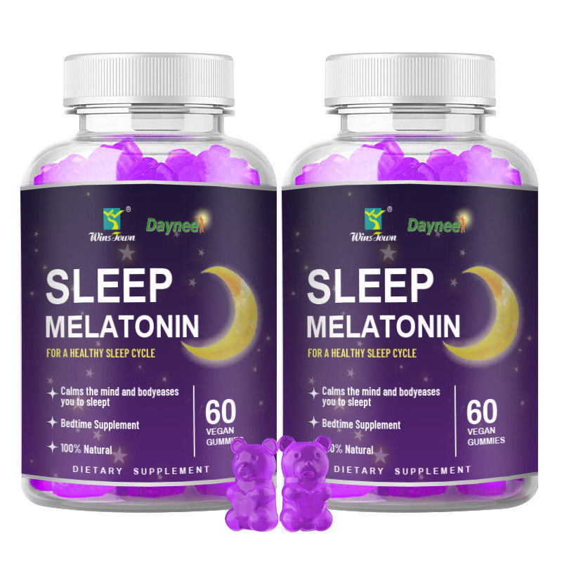 Private Label Melatonin Gummies for Better Sleep and Relaxation 24 Months Shelf-Life
