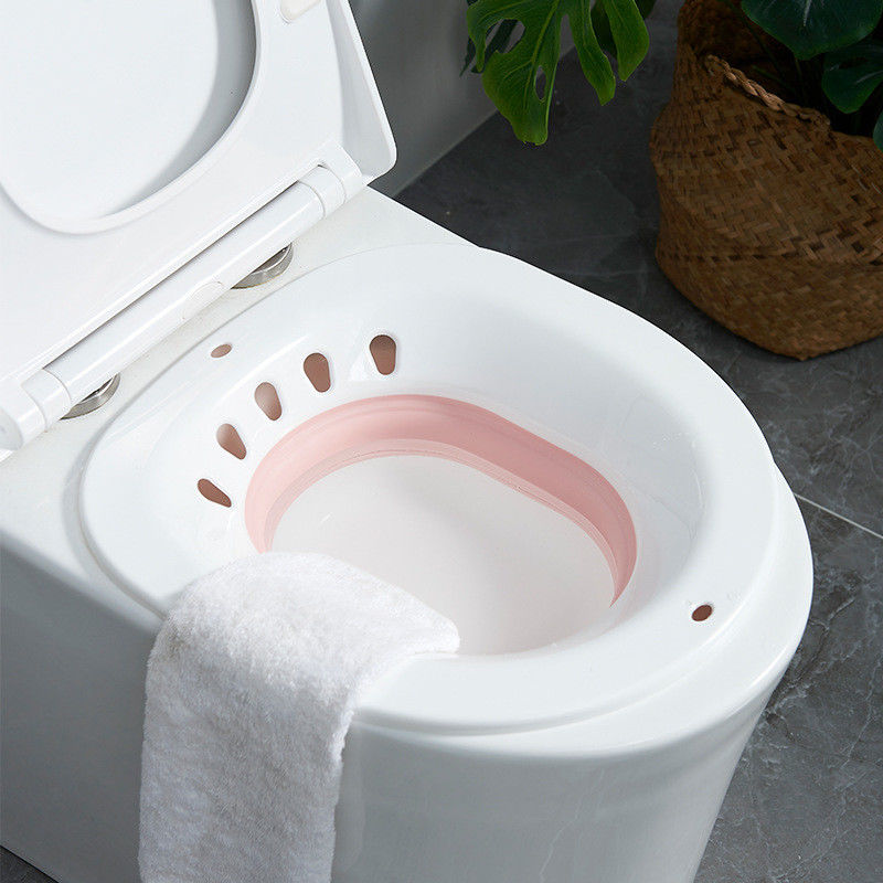 Women Health Foldable Sitz Bath for Toilet Seat Hemorrhoids Postpartum Care Basin