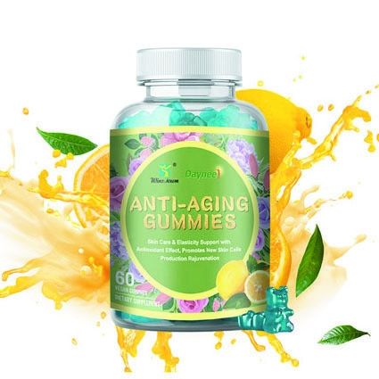 Room Temperature Storage Method Lutein Collagen Anti-Aging Gummies for Skin Whitening